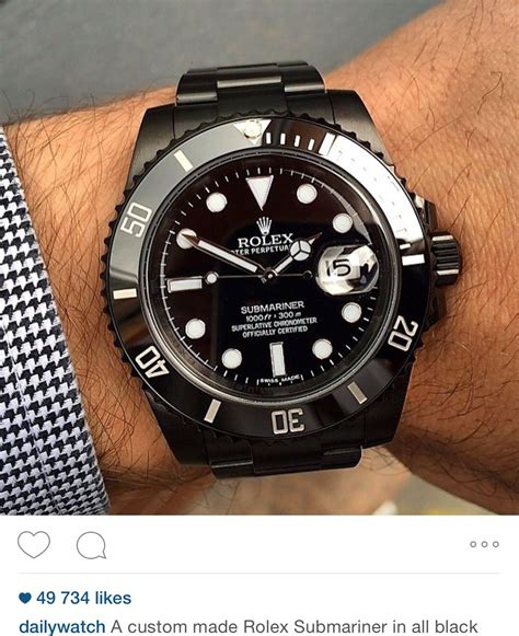 is there a black rolex watch|Rolex submariner all black price.